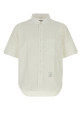 STRAIGHT FIT MINIROUND COLLAR S/SSHIRT White THOM BROWNE (MWS322A03113)