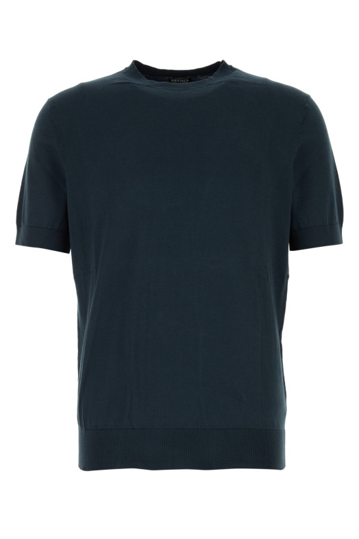 В'ЯЗАНИЙ СВІТЕР З КОРОТКИМИ РУКАВАМИ І КРУГЛИМ ВИРІЗОМ ZEGNA (RUFC90A9C10)