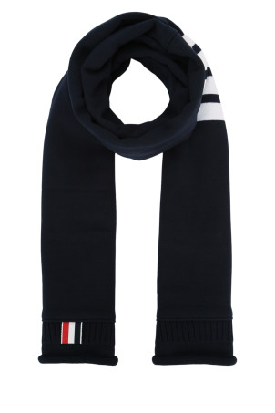 SCARF W/ ENGINEERED 4 BAR IN SOLID CLASS Black THOM BROWNE (UJH002A03037)