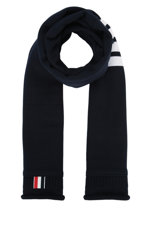 SCARF W/ ENGINEERED 4 BAR IN SOLID CLASS Black THOM BROWNE (UJH002A03037)