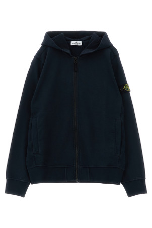 Logo badge hoodie Blue