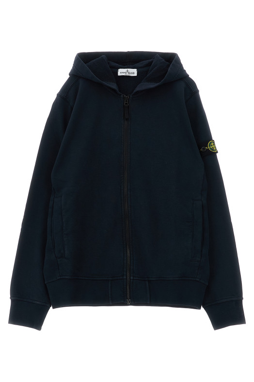 Logo badge hoodie Blue