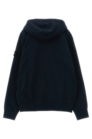 Logo badge hoodie Blue