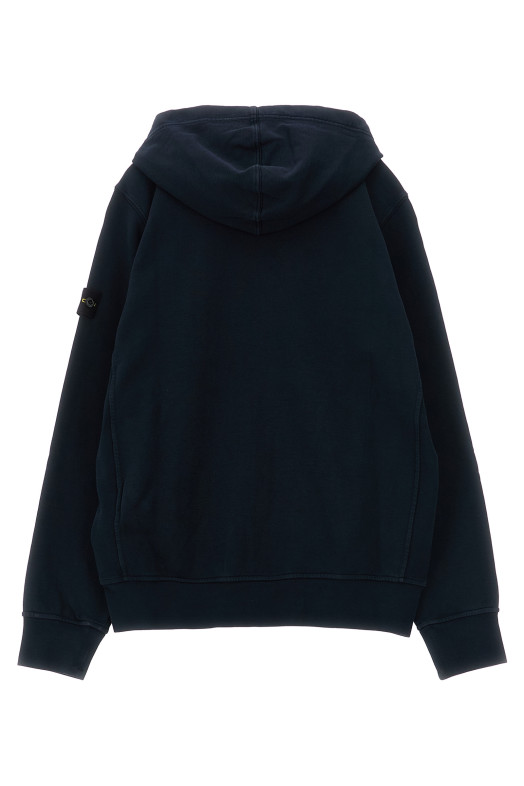 Logo badge hoodie Blue