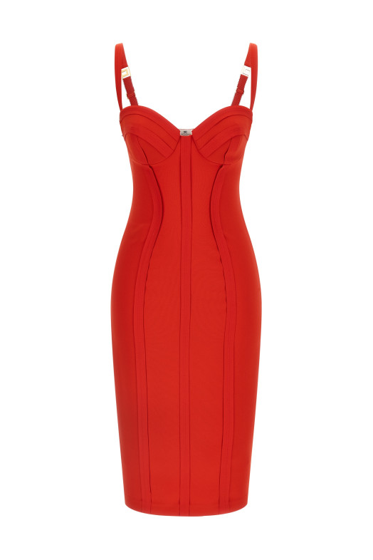 Корсет-платье оранжевого цвета ELISABETTA FRANCHI AB91861E2H85