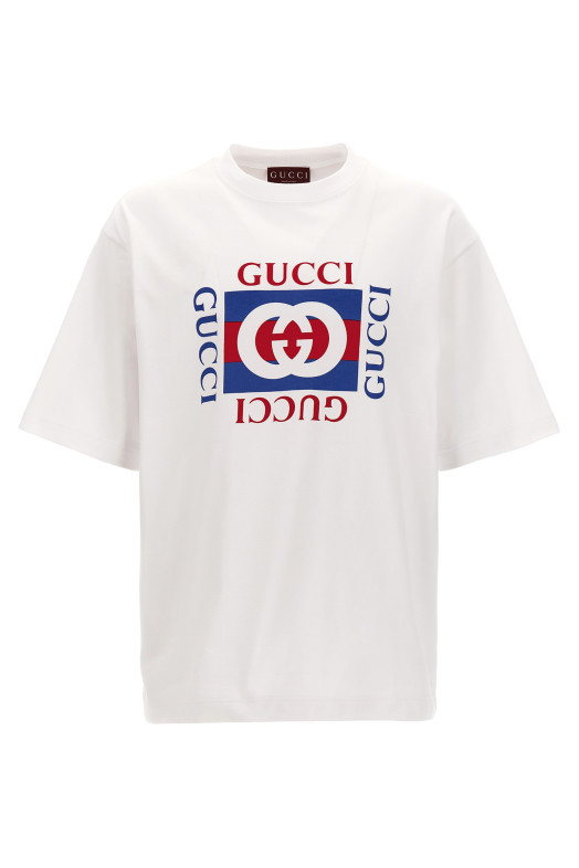 Футболка з логотипом Біла GUCCI 784361XJGKA9074