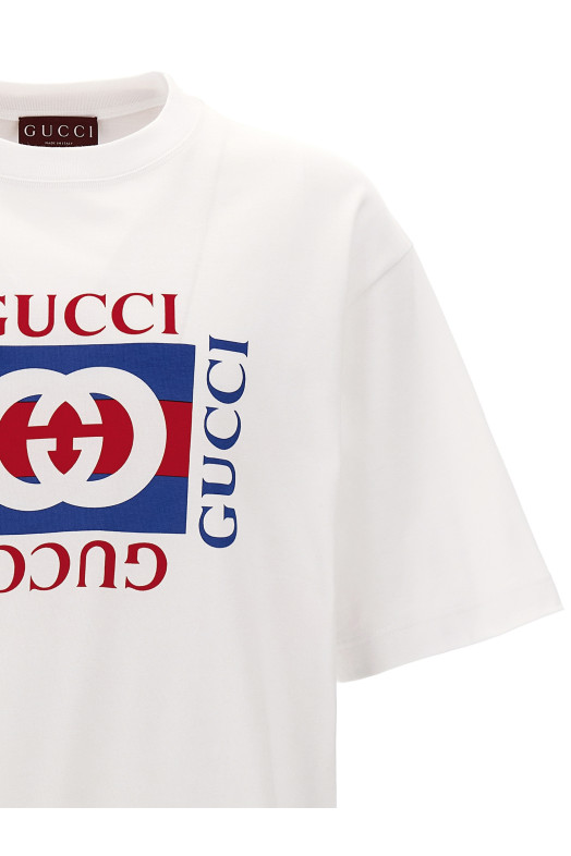 Футболка з логотипом Біла GUCCI 784361XJGKA9074