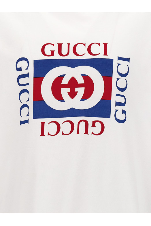 Футболка з логотипом Біла GUCCI 784361XJGKA9074