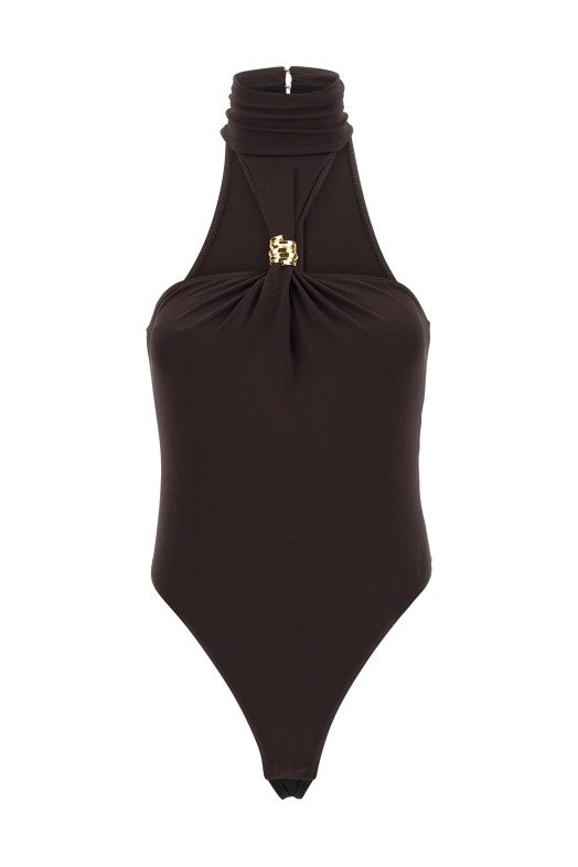Jewel detail bodysuit Brown