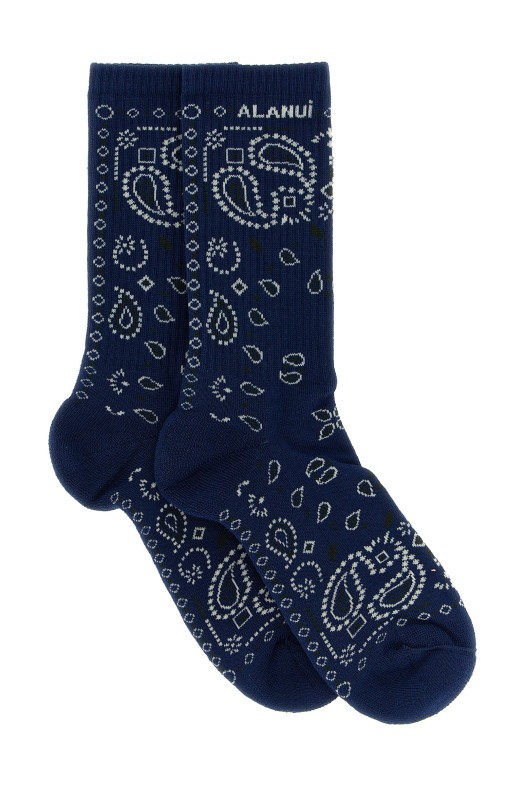 'Bandana' socks Blue
