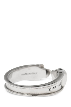 'Thin Twin Skull' ring Silver