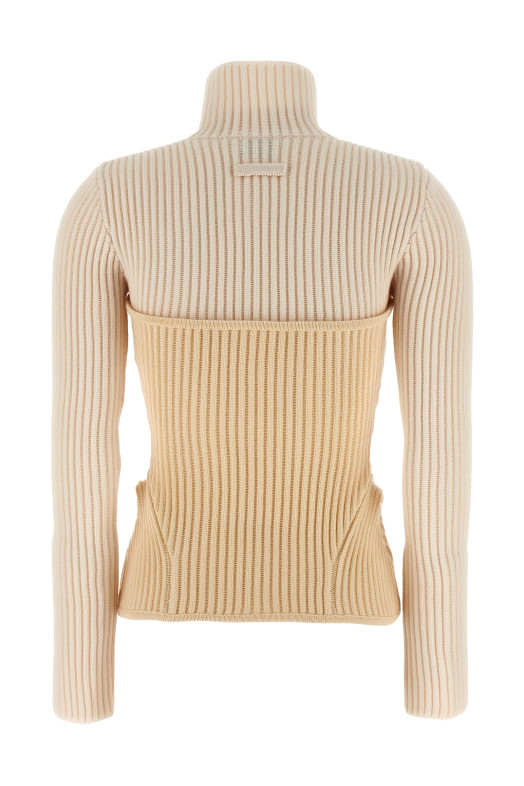 Corset sweater Beige