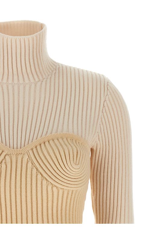 Corset sweater Beige