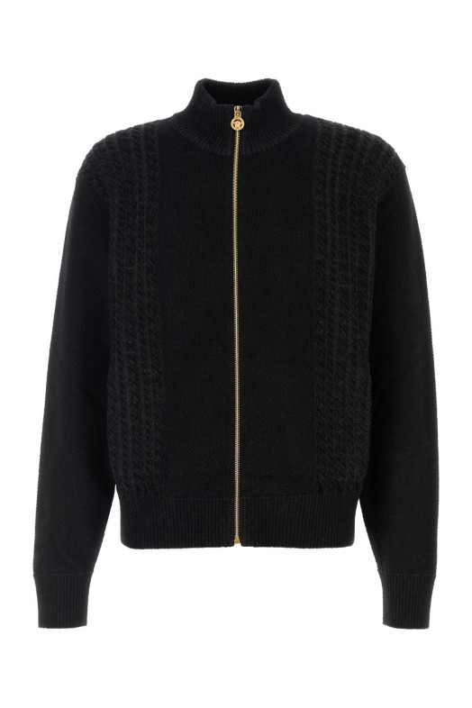 Black jacquard cardigan VERSACE (10205941A14677)