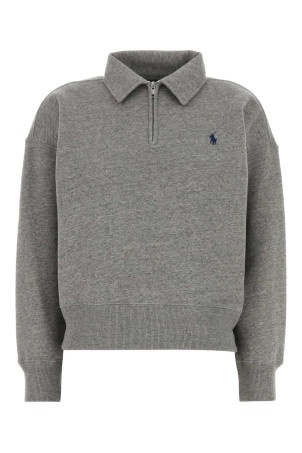 Сіра сорочка-поло з бавовняної суміші POLO RALPH LAUREN (211B18685)