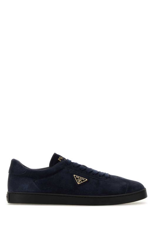 Dark blue suede sneakers Blue PRADA (2EE394FG000E1D)