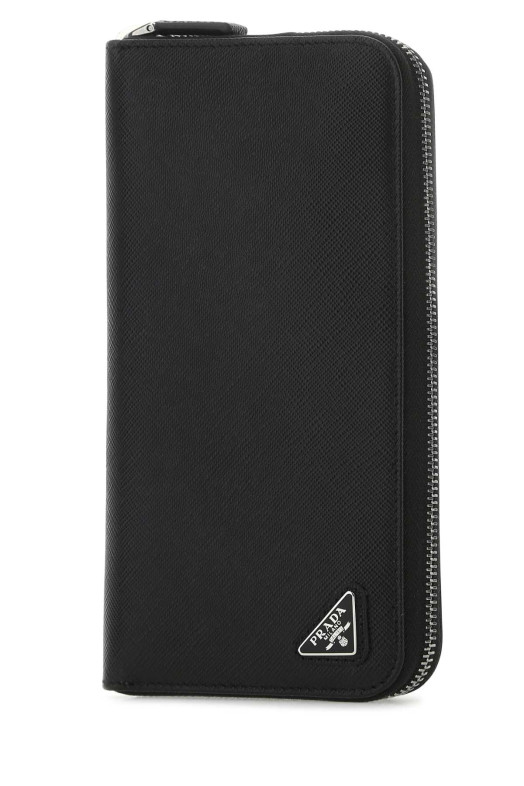 Чорний шкіряний гаманець Black PRADA (2ML317QHH)