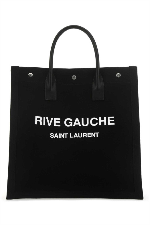 Чорна полотняна сумка для покупок Rive Gauche SAINT LAURENT (63253996N9E)