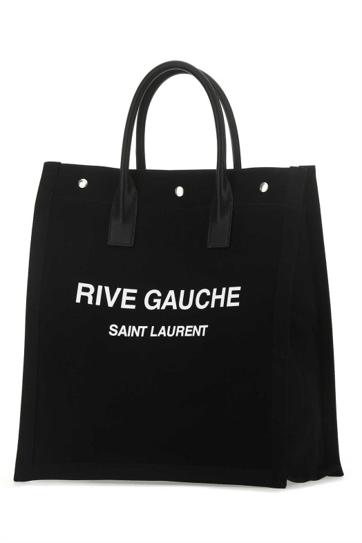 Чорна полотняна сумка для покупок Rive Gauche SAINT LAURENT (63253996N9E)