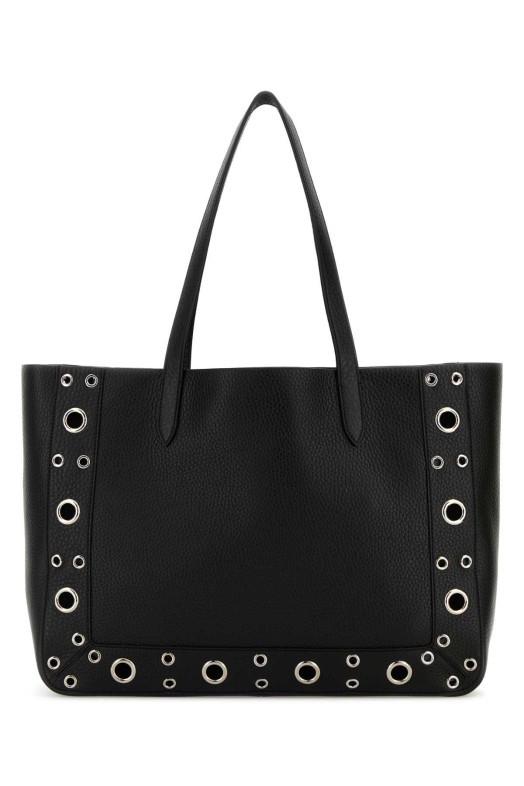 Black leather VLogo Signature shopping bag Black VALENTINO GARAVANI (6W0B0R79MJL)