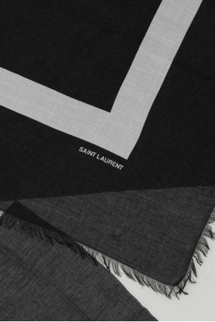 Printed modal blend scarf SAINT LAURENT (7338033Y668)