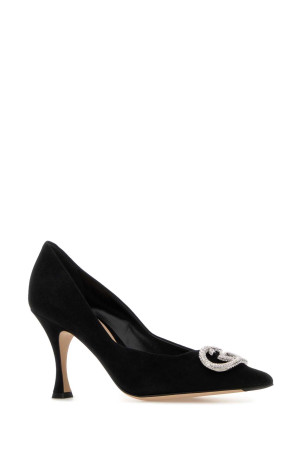 Black suede pumps Black GUCCI (852995C2000)