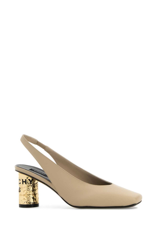 Beige leather Tape pumps Blue GIVENCHY (BE4056E1J7)