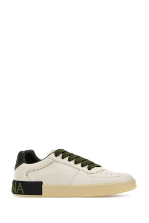 Ivory leather sneakers DOLCE & GABBANA (CS2392A0218)
