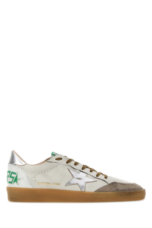 Белые кожаные кроссовки Ball Star GOLDEN GOOSE DELUXE BRAND (GMF00117F008163)