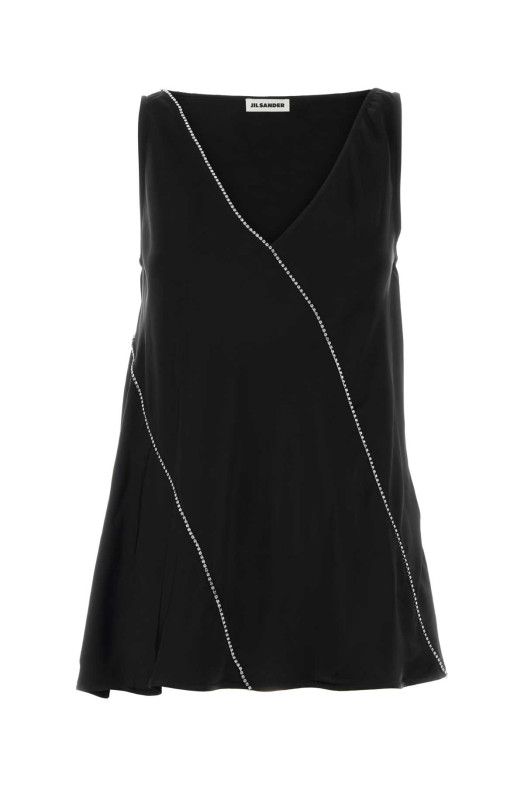 Black viscose top JIL SANDER (J01NC0176J65022)