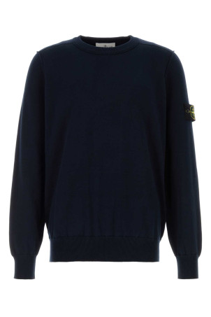 Midnight blue cotton sweater Black STONE ISLAND (L1S155100053S00B2)