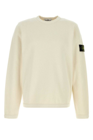 Ivory cotton sweatshirt White STONE ISLAND (L1S156100011S0297)