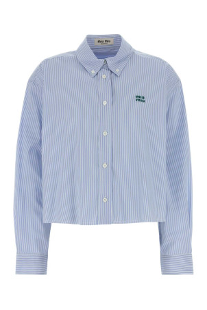 Embroidered poplin shirt MIU MIU (MK1659SOOO19EA)