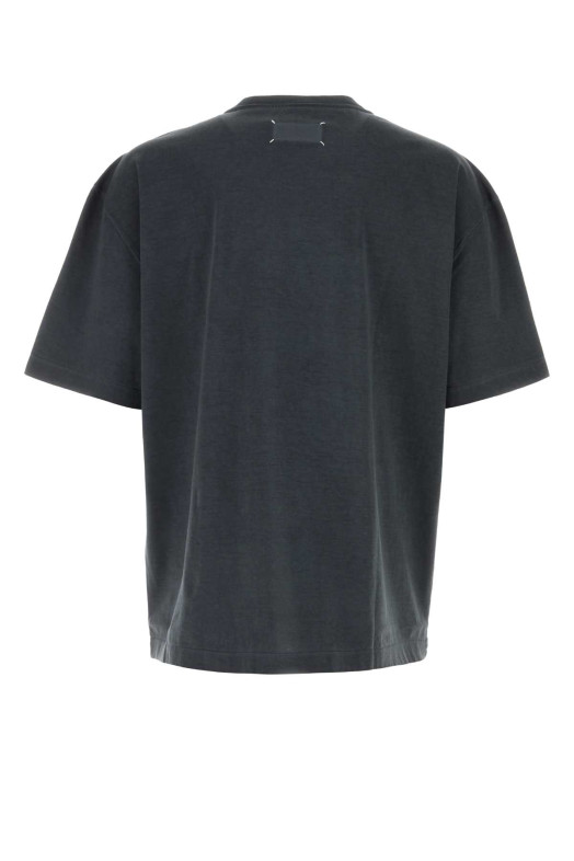 Charcoal cotton oversize t-shirt MAISON MARGIELA (S50GC0646S23883)
