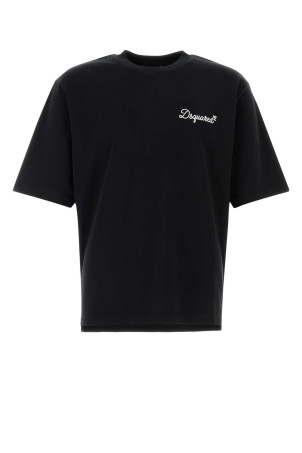 Black cotton t-shirt DSQUARED (S74GD1525D20106)