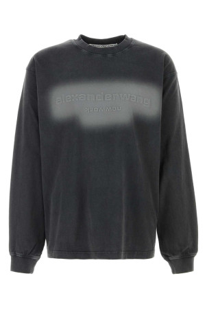 Charcoal cotto oversize t-shirt Black ALEXANDER WANG (UCC1261879)