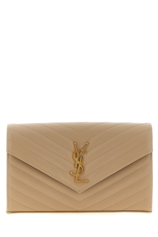 'Monogram’ crossbody bag Beige