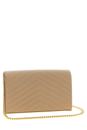 'Monogram’ crossbody bag Beige