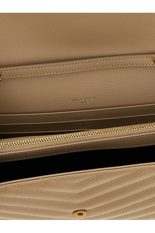 'Monogram’ crossbody bag Beige