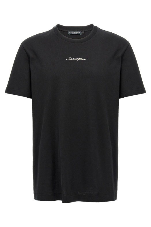 Футболка з вишитим логотипом Чорна DOLCE & GABBANA G8RN8ZG7NUBN0000