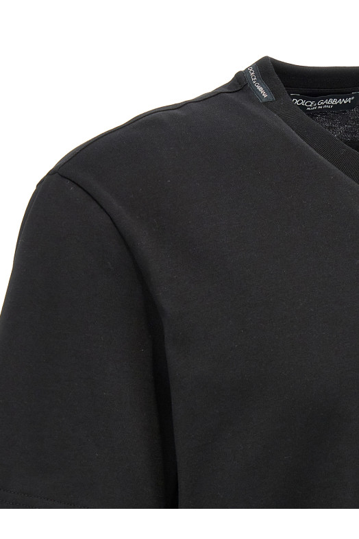 Футболка з вишитим логотипом Чорна DOLCE & GABBANA G8RN8ZG7NUBN0000