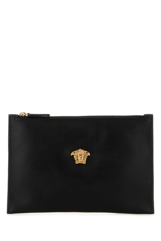 Black leather pouch VERSACE (10202321A14675)