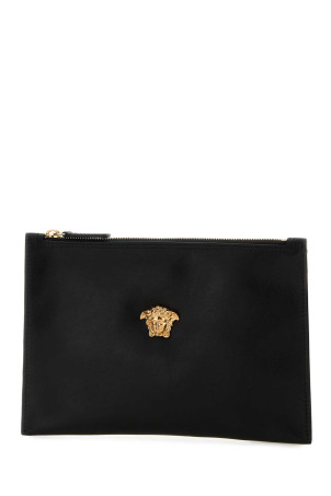 Black leather pouch VERSACE (10202321A14675)