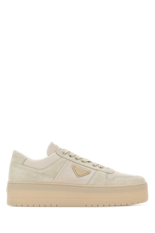 Sand fabric and suede Downtown Bold sneakers PRADA (1E792MFBC50ZJM)