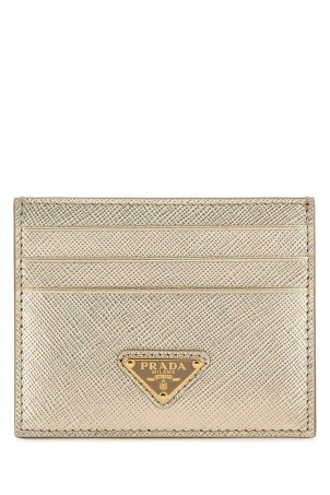 Gold leather card holder PRADA (1MC025QHH)