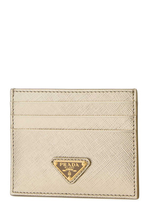 Gold leather card holder PRADA (1MC025QHH)