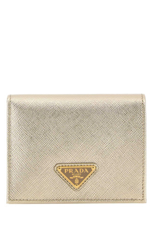 Gold leather wallet PRADA (1MV204QHH)