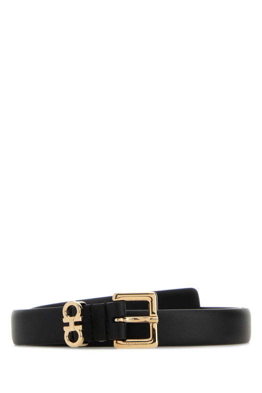 Black leather belt Black SALVATORE FERRAGAMO (230413786298)