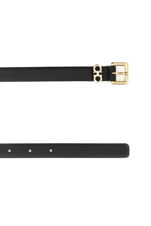 Black leather belt Black SALVATORE FERRAGAMO (230413786298)