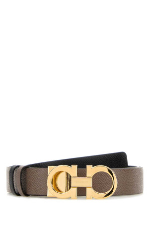 Mud leather reversible belt SALVATORE FERRAGAMO (23A565715198)
